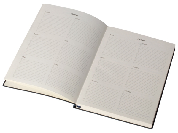 Бизнес блокнот "Supreme" с вставкой из софт-тача, гибкая обложка, 128 листов, синий