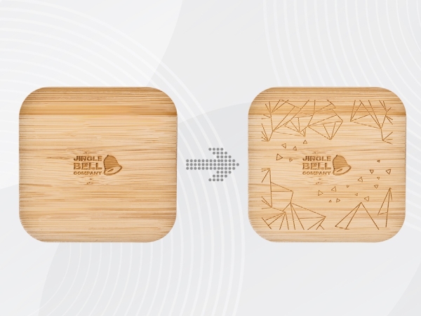 Eмкость для хранения «Flake», бежевый, натуральный, с гравировкой