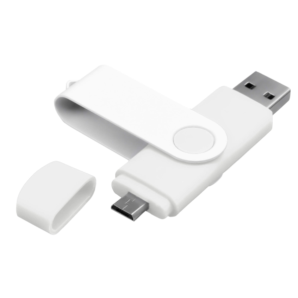 Флешка TWIST COLOR OTG Белая 4018.07.32ГБ