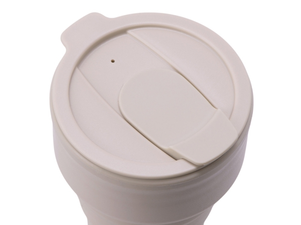 Силиконовый складной стакан "GoCup", бежевый
