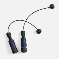 Беспроводная скакалка Silentino, черная с синим Беспроводная скакалка Silentino, черная с синим