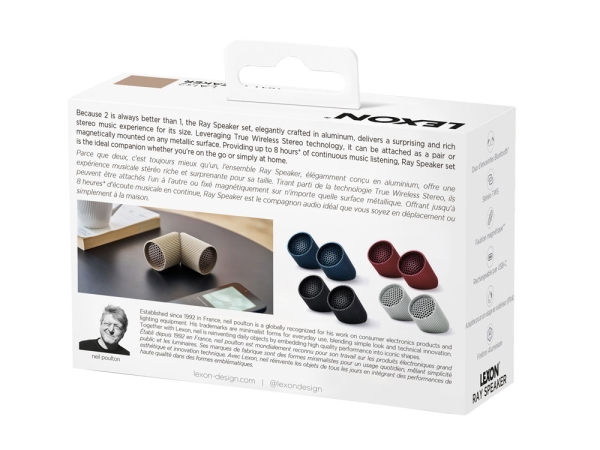 Беспроводная колонка Ray Speaker, серебристый