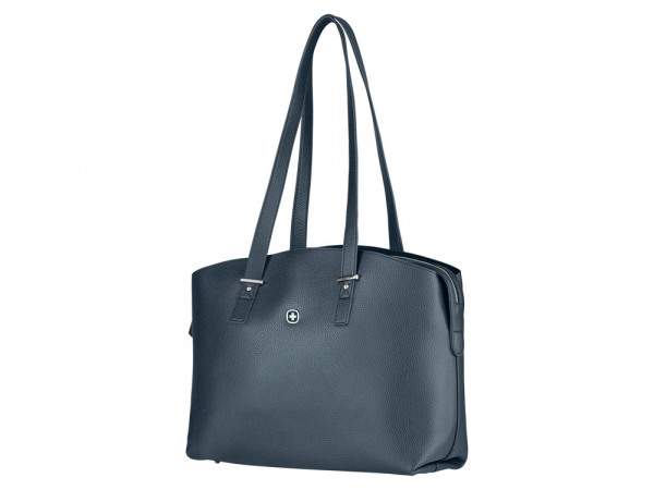 Сумка женская WENGER RosaElli с карманом для ноутбука 14", синяя, полиэстер, 37 x29x19 см