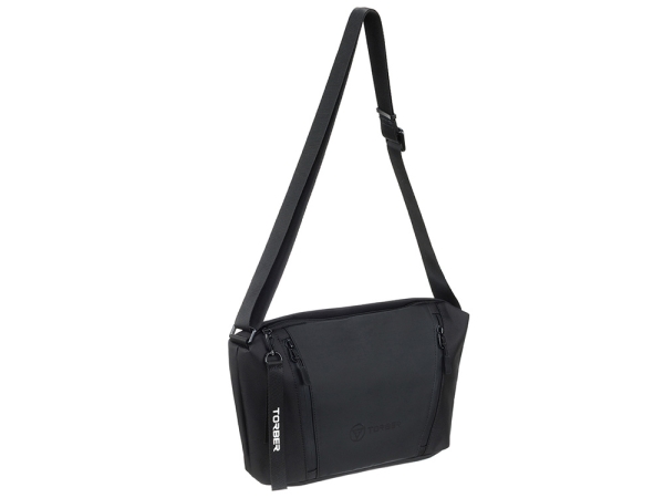 Сумка через плечо TORBER НОВА, черный, нейлон/полиэстер, 33 х 6 х 20 см