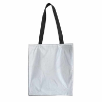 Сумка для покупок из полиэстера "Reflect"; светоотражающий серый; 38х42 см, длина ручек 70 см. Сумка для покупок из полиэстера "Reflect"; светоотражающий серый; 38х42 см, длина ручек 70 см.