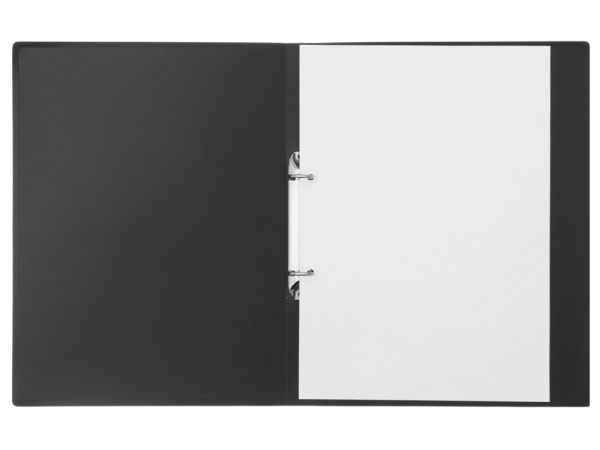 Папка пластиковая с 2 кольцами, черный