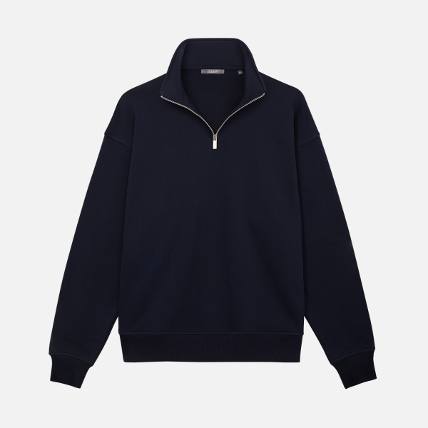 Толстовка на молнии унисекс Флоу (Flow), темно-синяя, размер 5XL/6XL