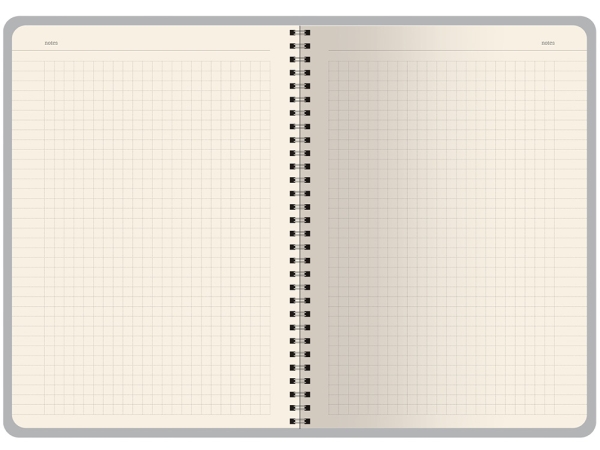 Бизнес тетрадь на гребне А5 "Pragmatic", 60 листов в клетку, темно-коричневый