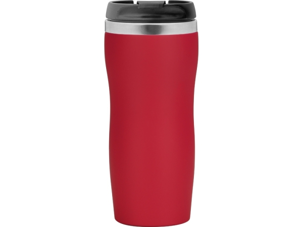 Термокружка "Mony Steel" 350 мл, soft touch, красный