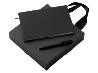 Набор блокнот в гибкой обложке А5 и металлическая шариковая ручка "Nabokov", черный