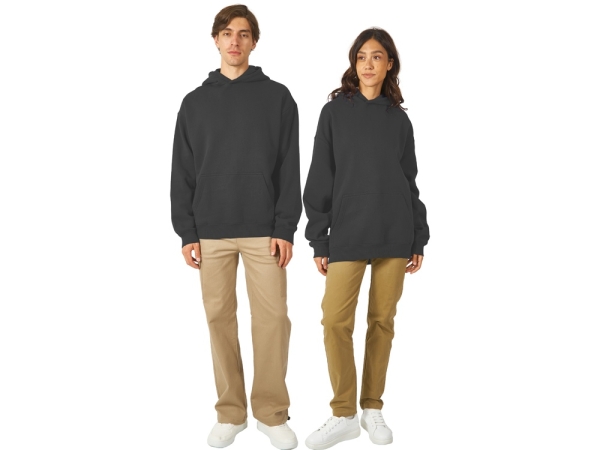 Толстовка с капюшоном оверсайз «Berlin» унисекс, темно-серый