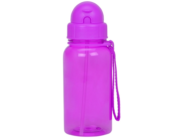 Бутылка для воды со складной соломинкой «Kidz» 500 мл, оранжевый