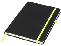 Блокнот Noir среднего размера, черный/лайм Блокнот Noir среднего размера, черный/лайм