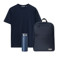 Набор с одеждой Крис (KRIS) (футболка, рюкзак, бутылка),синий, XS