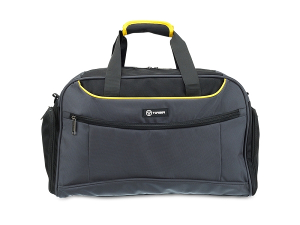 Сумка спортивная TORBER, серый, полиэстер, 48 х 24 х 30 см
