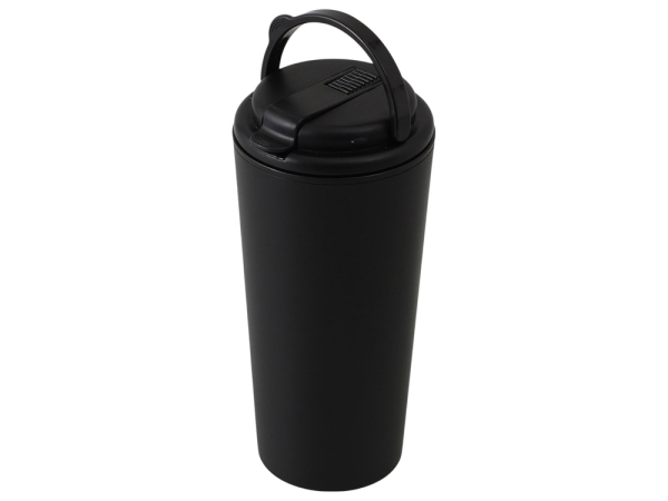 Термокружка с трубочкой «Moment Straw», 350 мл, черный
