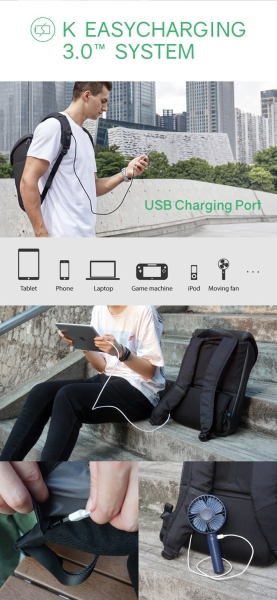 Рюкзак KORIN ClickPack X 45х32х15,5 см, с клапаном, черный