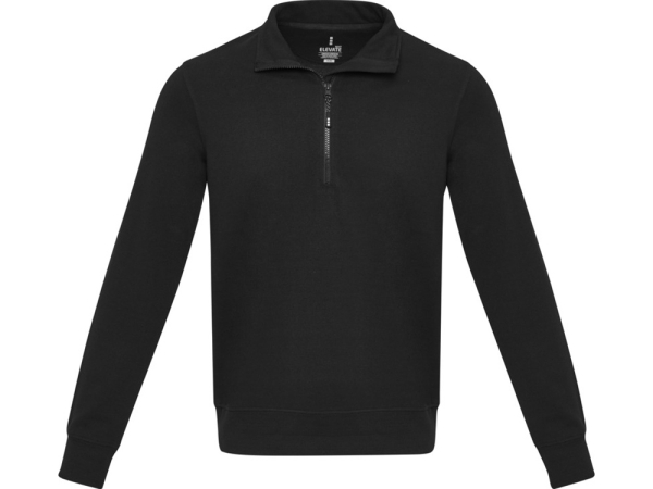 Tin унисекс-свитер с молнией из переработанных материалов Aware™ - сплошной черный