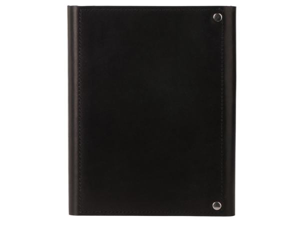 Блокнот кожаный А5 на кольцах, черный
