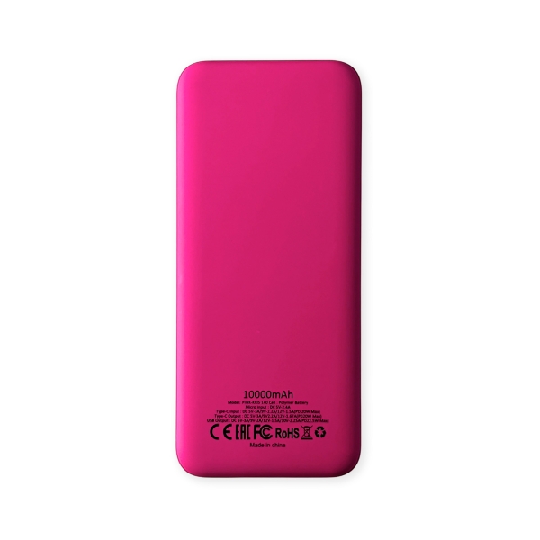 Внешний аккумулятор Kris soft touch, 10000mAh (Розовый)