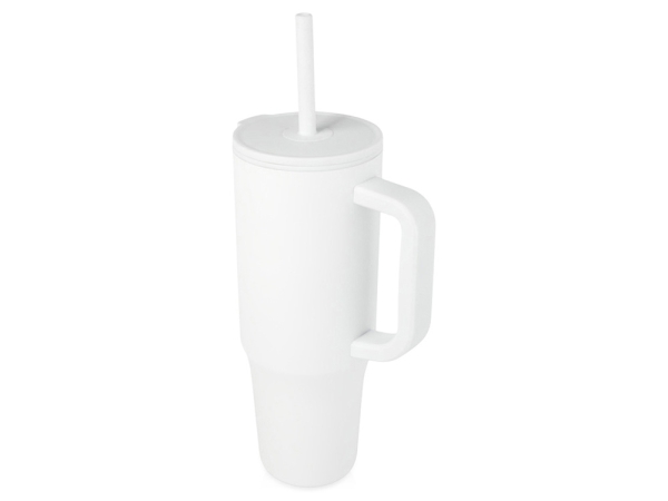 Brady термостакан с силиконовой трубочкой, 900 мл, сертифицированный согласно RCS- Белый