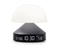 Светильник с часами и световым будильником Mina Sunrise, темно-серый