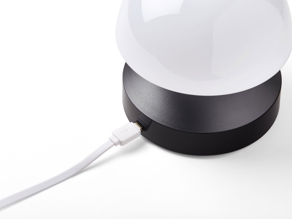 Светильник с часами и световым будильником Mina Sunrise, темно-серый