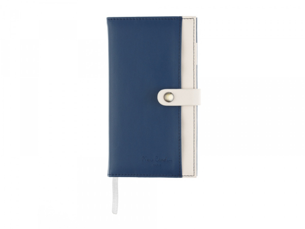Записная книжка Pierre Cardin синяя, 10,5 х 18,5 см