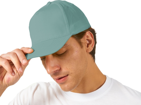 Бейсболка "Memphis" 5-ти панельная 165 гр, припылено-бирюзовый