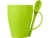 Пшеничная кружка Nina с ложкой, 300ml зеленое яблоко 375C