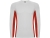 Футболка "Shanghai " мужская с длинным рукавом, белый/красный