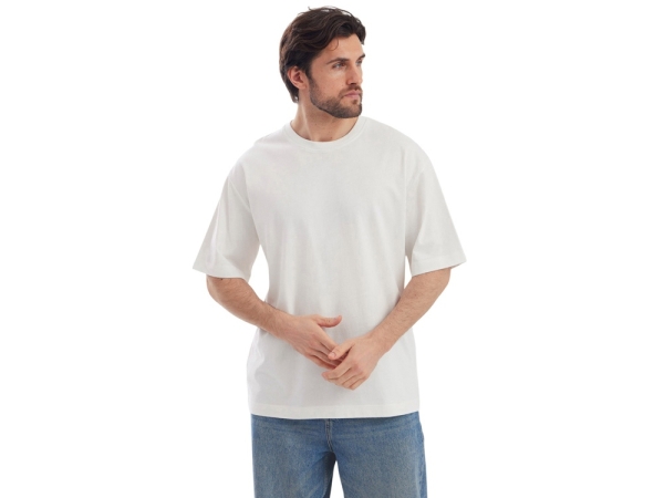 Футболка Kyoto из джерси 180 г/м2 с пич отделкой, унисекс, молочный