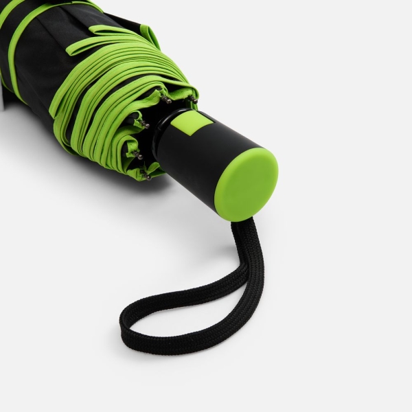 Зонт складной Edgeline, зеленое яблоко