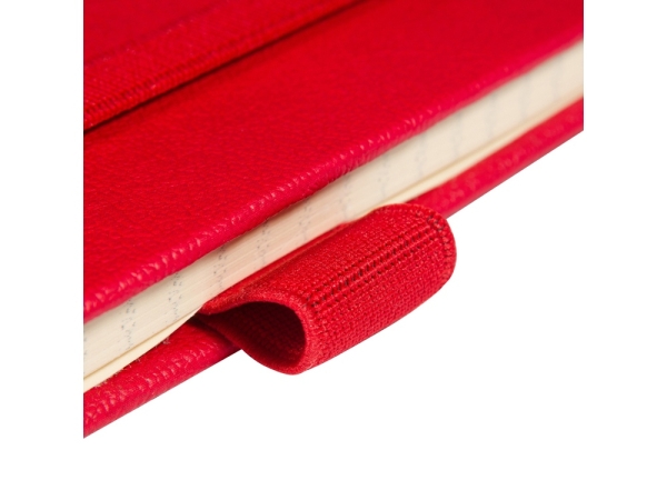 Блокнот А5  "City" на резинке, красный