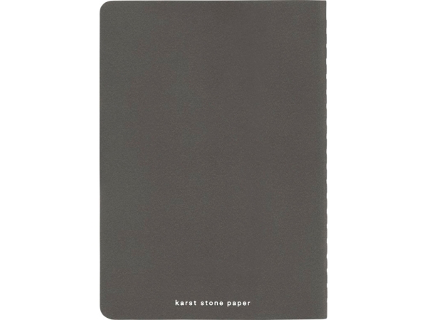 Карманная записная книжка-блокнот с мягкой обложкой Karst формата A6, листы без линования, slate gr