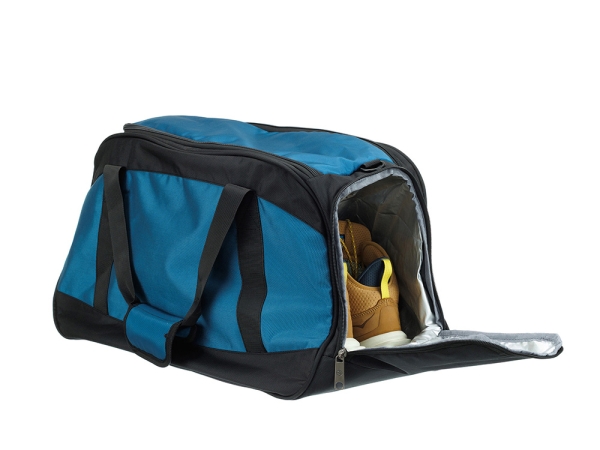 Сумка спортивная TORBER, синий/черный, полиэстер, 52 х 25 х 30 см