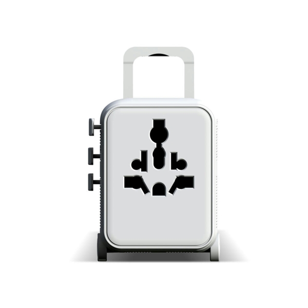 Универсальный адаптер Xoopar Luggie со встроенными вилками типов EU, UK, US и AUS