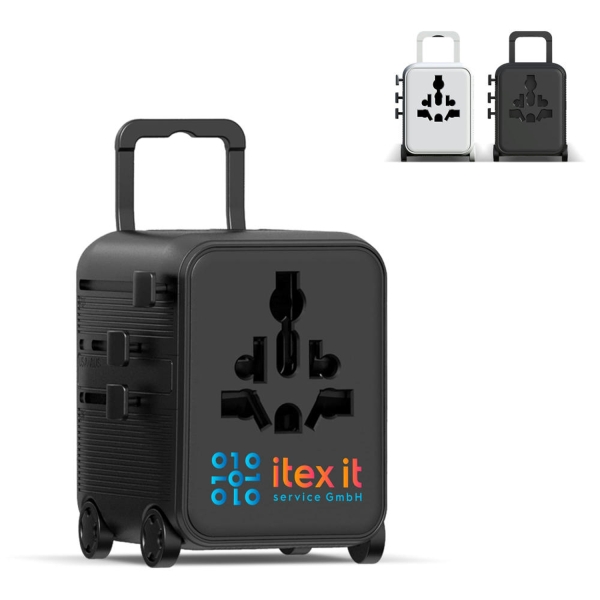 Универсальный адаптер Xoopar Luggie со встроенными вилками типов EU, UK, US и AUS