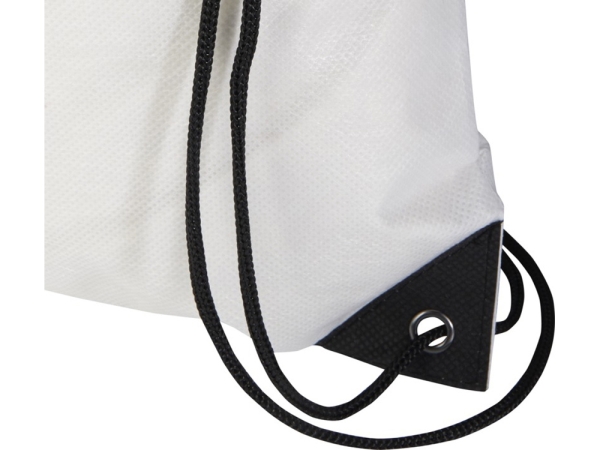 Рюкзак-мешок  на шнурке «Evergreen» из переработанного нетканого материала, белый