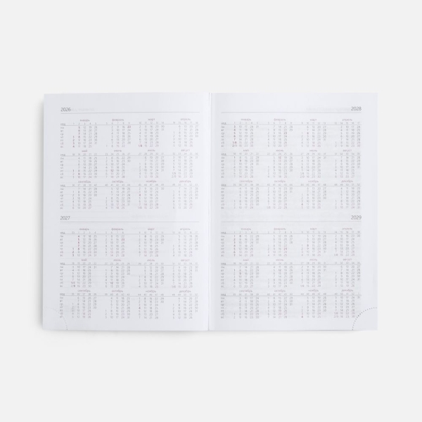 Ежедневник New Nebraska, датированный, красный