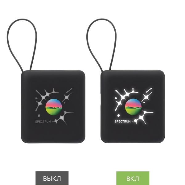 Внешний аккумулятор с подсветкой Ritter PD 10000mAh с функцией беспроводной зарядки 15W, черный