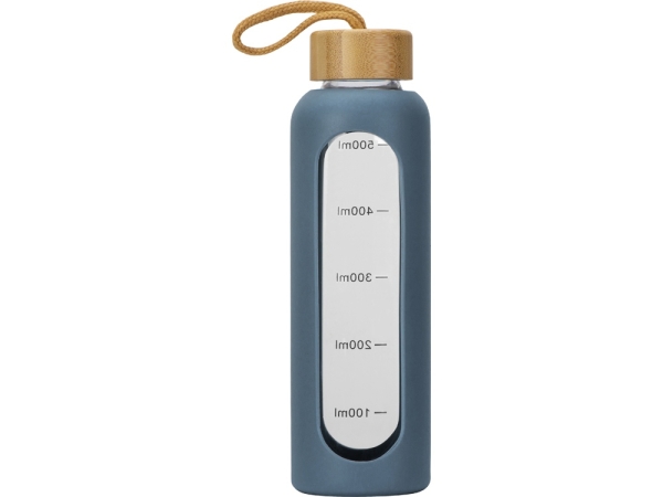 Бутылка из боросиликатного стекла "Hangy", 550 мл, антрацит