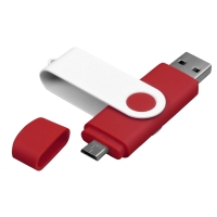 Флешка TWIST COLOR OTG Красная с белым 4018.03.07.32ГБ Флешка TWIST COLOR OTG Красная с белым 4018.03.07.32ГБ