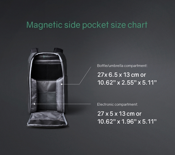 Рюкзак KORIN FlipPack 47х30х17 см, зеленый/черный