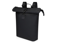 Рюкзак для ноутбука 15,6" Turner объемом 12 л со сворачивающимся верхом, изготовленный из переработанных материалов по стандарту GRS - сплошной черный Рюкзак для ноутбука 15,6" Turner объемом 12 л со сворачивающимся верхом, изготовленный из переработанных материалов по стандарту GRS - сплошной черный