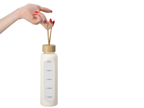 Бутылка из боросиликатного стекла "Hangy", 550 мл, офвайт