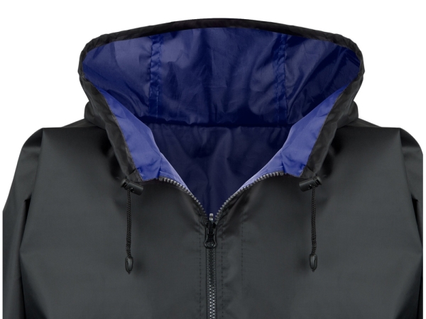 Дождевик «Bi-color» унисекс, синий классический/черный