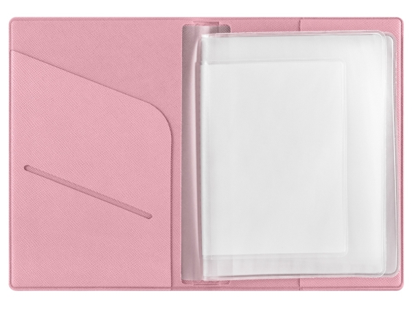 Классическая обложка для автодокументов "Favor", розовая