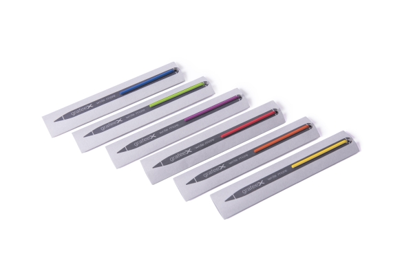 Карандаш GrafeeX с фиолетовым клипом в чехле