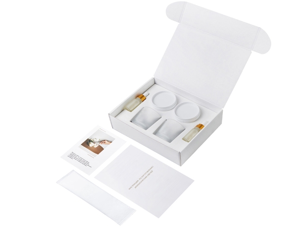 Набор для создания 2-х ароматических свечей: амбра и табак/маракуйя, сандал и пачули (без лого LM)